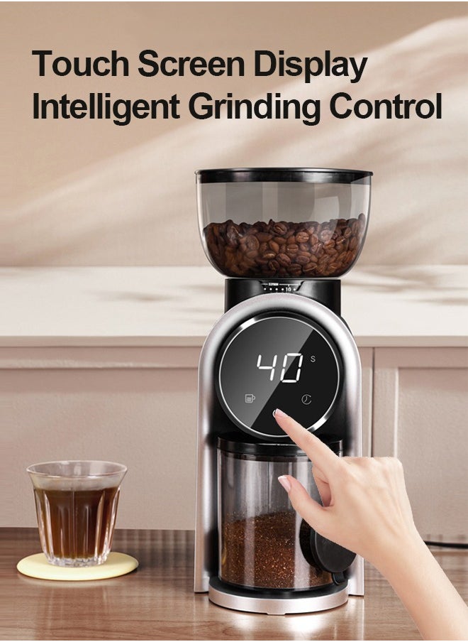 PAKCHOICE - 2-In-1 Conical Burr Coffee Grinder Electric Bean Grinder With Air Blower And 51mm-53mm Portafilter Holder Black - Image 1
