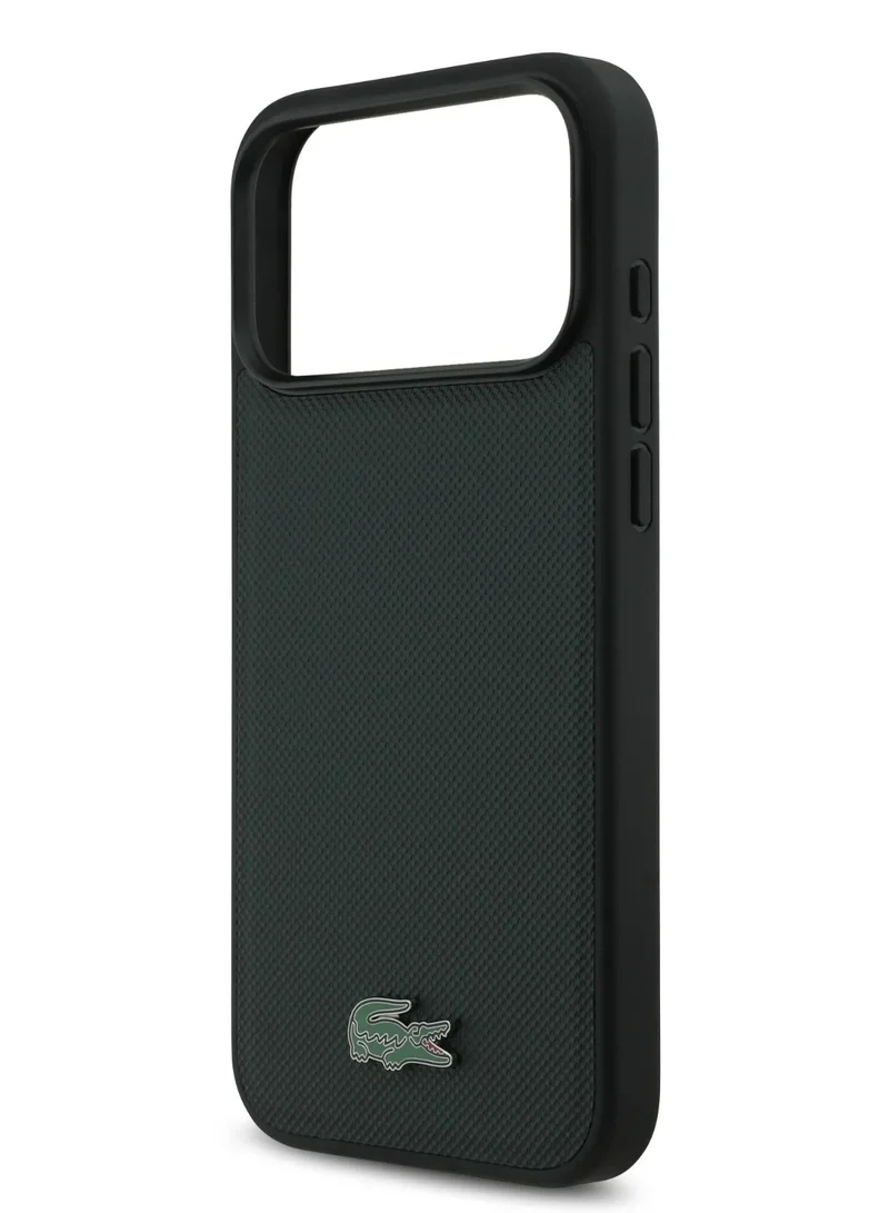 LACOSTE iPhone 17 Pro MagSafe / PU Leather Hard Case With Iconic Petit Pique Logo - Sinople Green