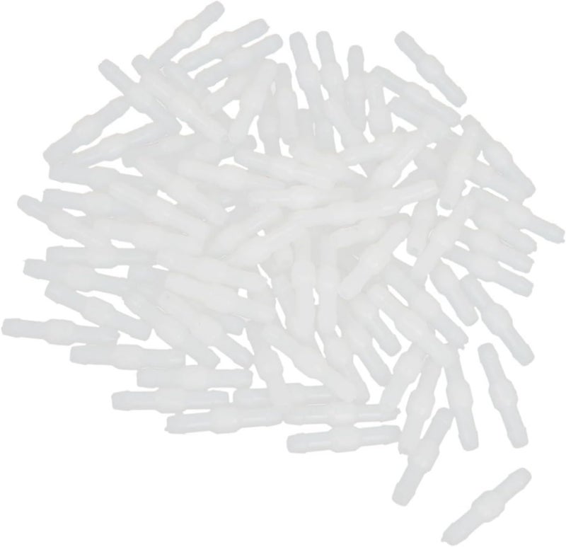 10 Pcs 4mm Plastic Hose Connector Joiners, White Straight Tube Pipe Connectors, Barbed Hose Couplers for Car, Garden, Aquarium, Irrigation, Water, Air & Fluid Tubing