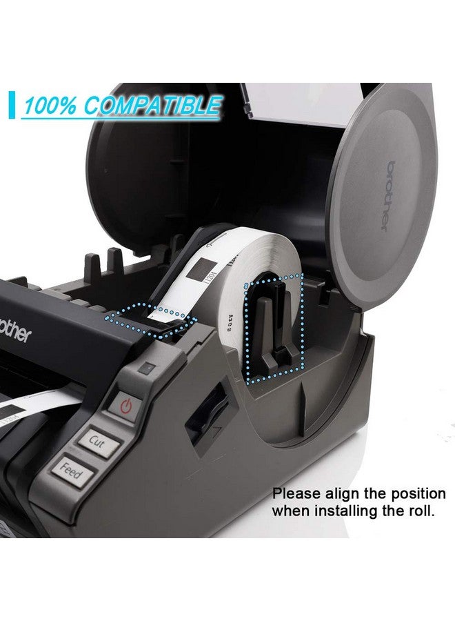 Label KINGDOM Replace For Dk1204 Diecut Multipurpose White Paper Label 2/3 X 21/8(0.66 X 2.1) 400/Roll Return Address Label For Ql800 Ql810W Printer (10Roll + 2 Frame) - Image 4