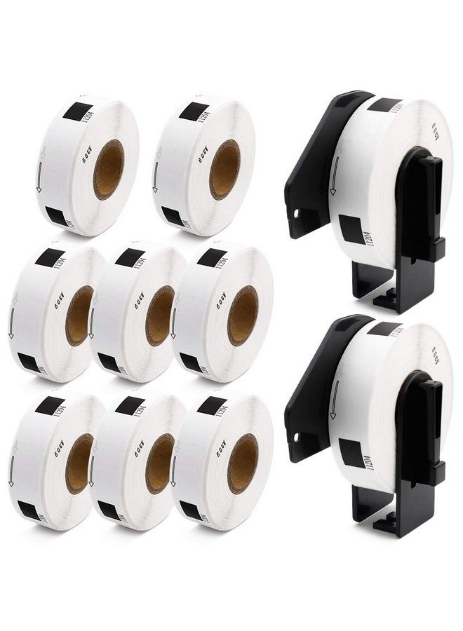 Label KINGDOM Replace For Dk1204 Diecut Multipurpose White Paper Label 2/3 X 21/8(0.66 X 2.1) 400/Roll Return Address Label For Ql800 Ql810W Printer (10Roll + 2 Frame) - Image 1