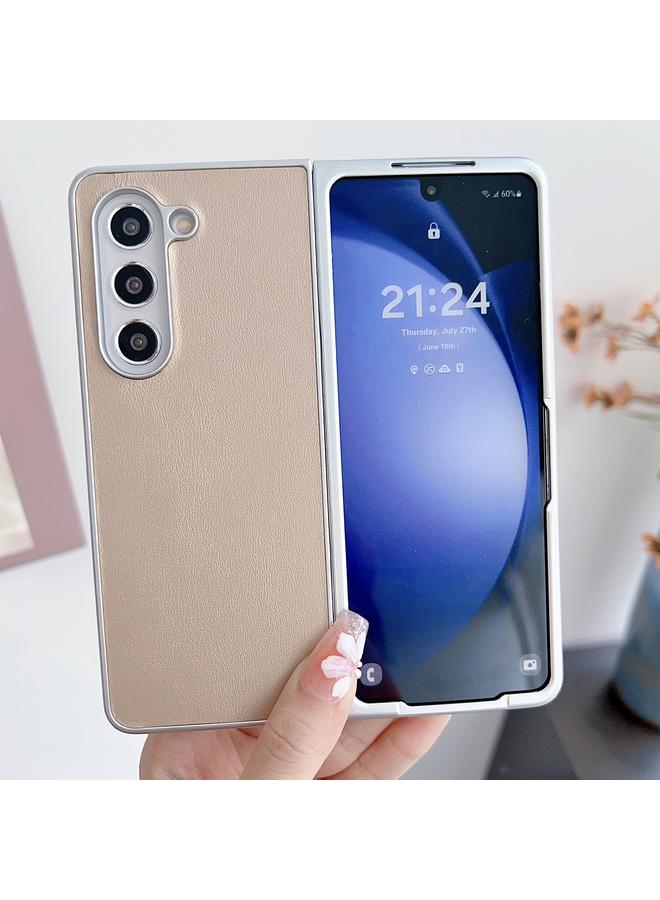 erorex Case For Samsung Galaxy Z Fold5 5G Metallic Paint Leather Phone Case - Image 1