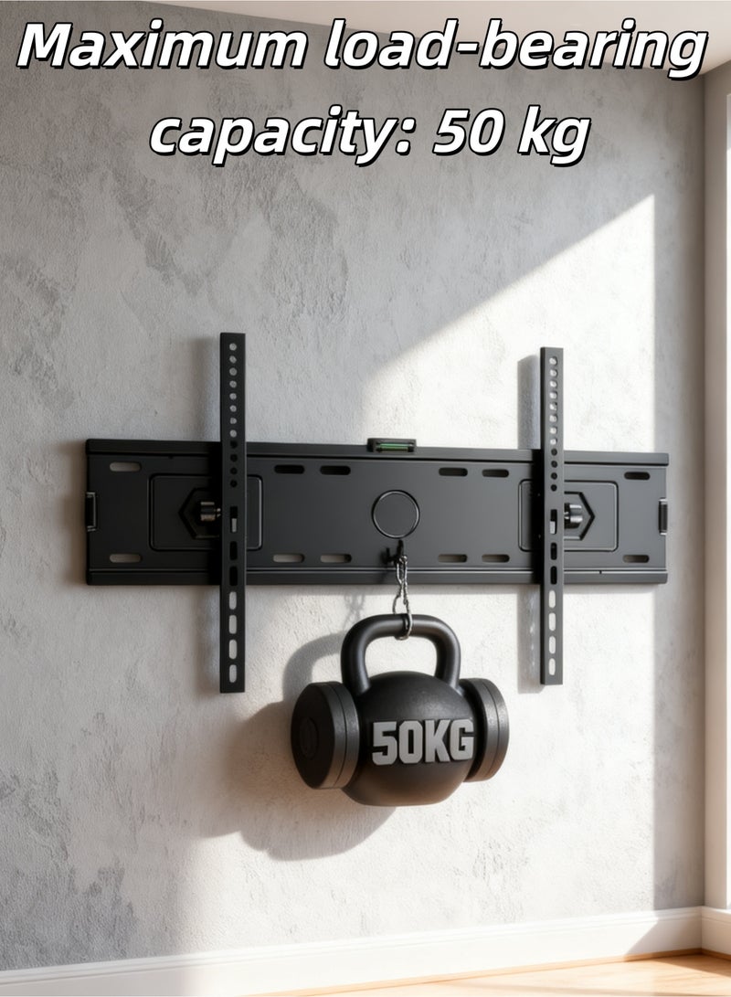 Bolivia's TV wall mount with level, can be tilted up and down 15°, suitable for 32''-75'' TVs, maximum load capacity 50kg, VESA compatible up to 600*400mm, can be used in bedrooms, living rooms, exhibition halls - Image 3
