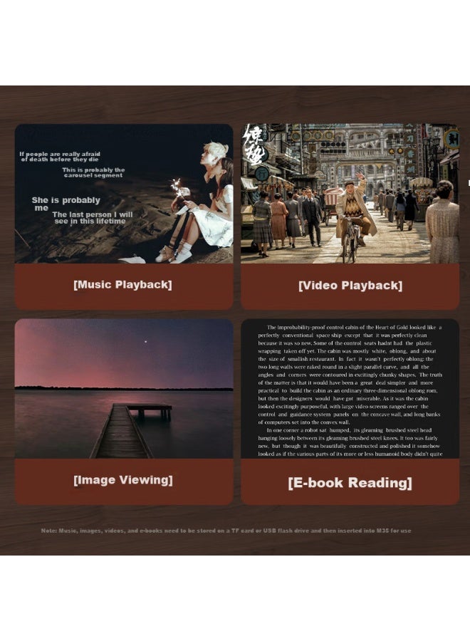 Sansui راديو M35 لكبار السن، قابل لإعادة الشحن، قابل لإدخال بطاقة، فيديو، مكبر صوت صغير، محمول، مشغل صوت شخصي، ضبط FM، راديو بث، مكبر صوت بلوتوث، مشغل موسيقى، أصفر - Image 5