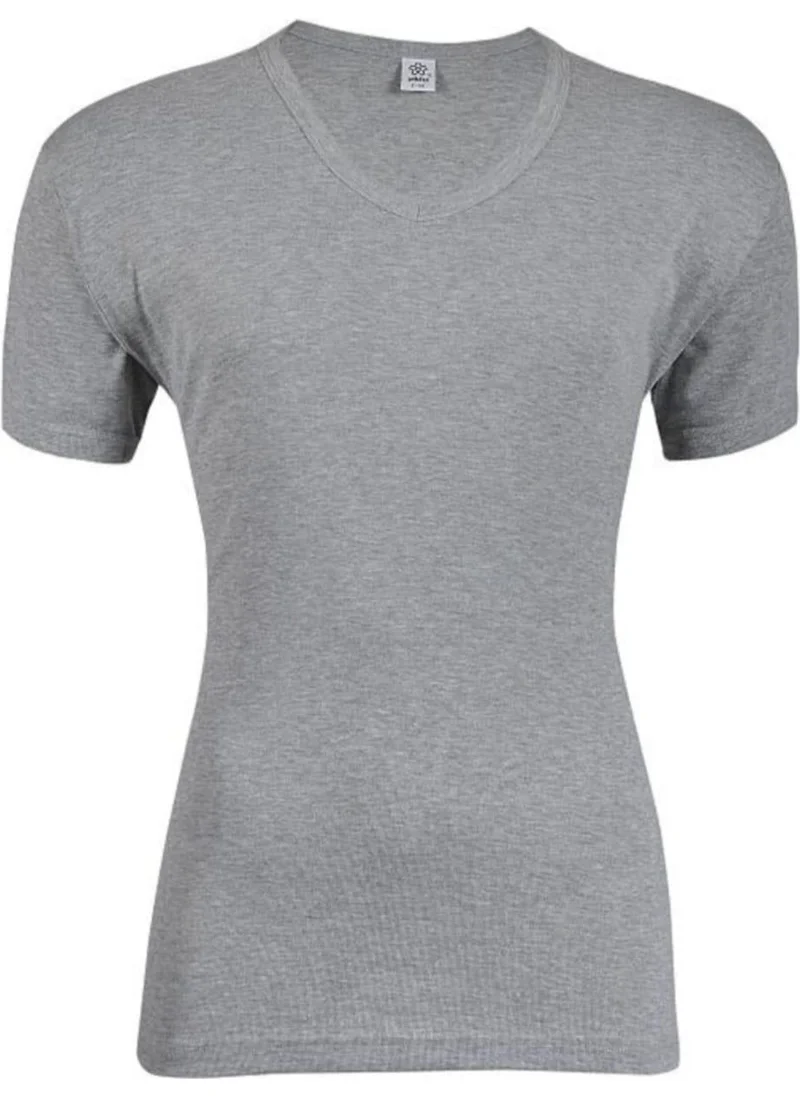 Yıldız Star 62 Men's Rib V Neck Short Sleeve Undershirt 12 Pieces