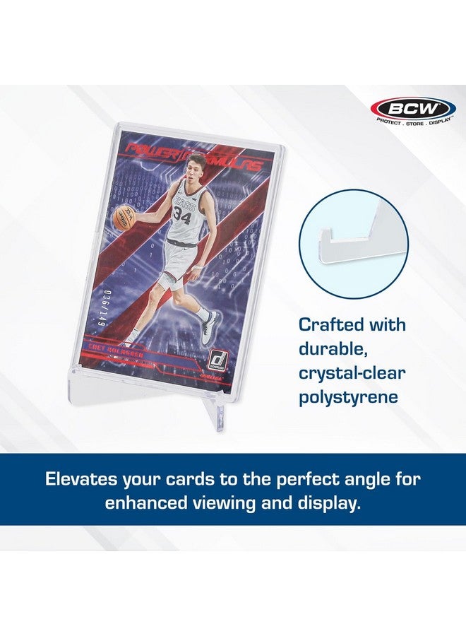 BCW Card Stands - Set of 10 | Crystal Clear Transparent Mini Easels for Picture Display | Durable & Sturdy Design | Perfect for Trading Cards, Sports Memorabilia, Use at Home, Office, Shop, and More - Image 2