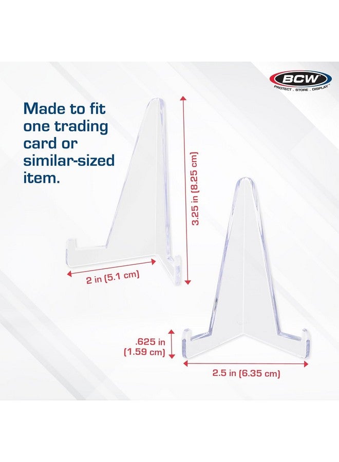 BCW Card Stands - Set of 10 | Crystal Clear Transparent Mini Easels for Picture Display | Durable & Sturdy Design | Perfect for Trading Cards, Sports Memorabilia, Use at Home, Office, Shop, and More - Image 3