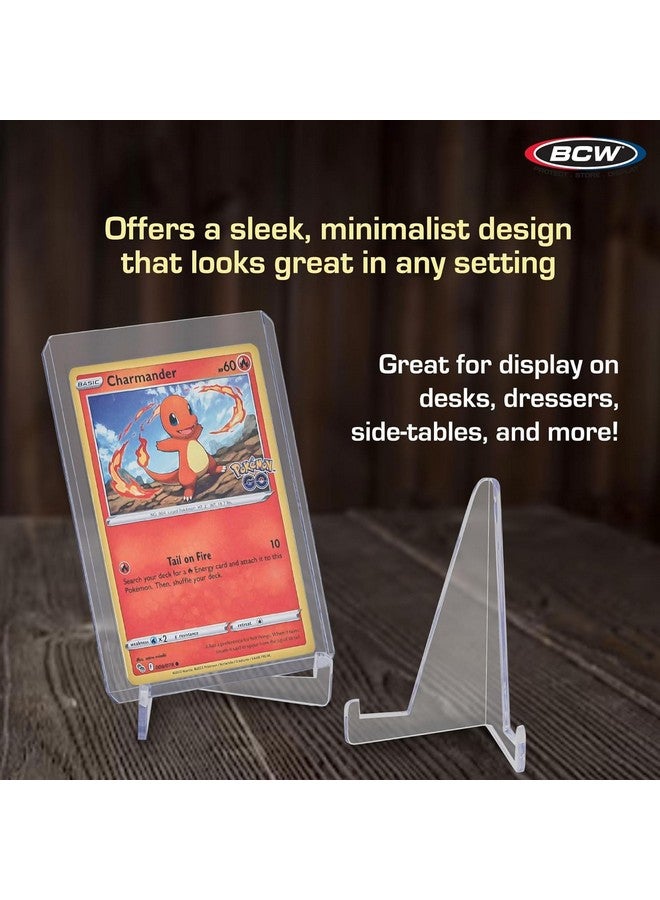 BCW Card Stands - Set of 10 | Crystal Clear Transparent Mini Easels for Picture Display | Durable & Sturdy Design | Perfect for Trading Cards, Sports Memorabilia, Use at Home, Office, Shop, and More - Image 5