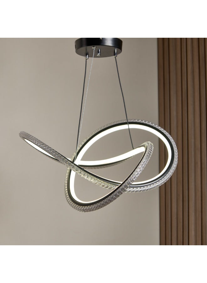 نجفة شوب نجفة ليد مودرن بتصميم كريستالي فاخر – حلقات متداخلة أنيقة من نجفة شوب50*50*50 - Image 3