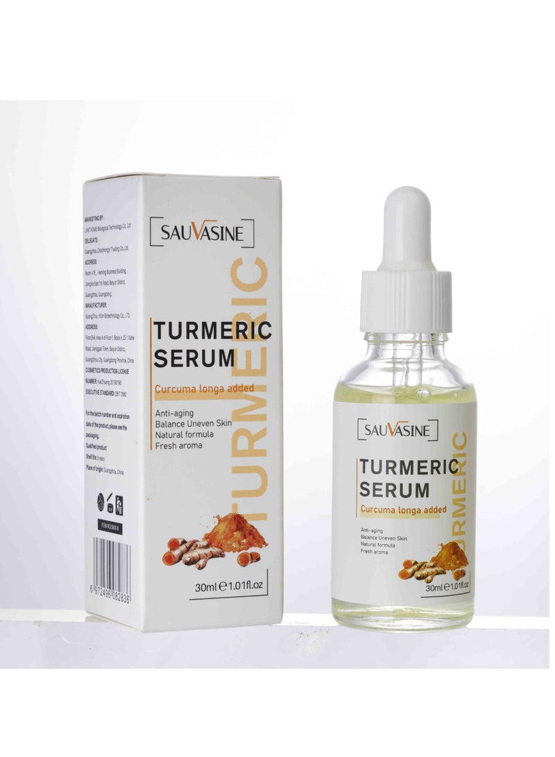 SAUVASINE Turmeric Moisturizing Serum Turmeric Dark Spot Corrector Essential Oil Face Serum Bright Skin Face Whitening Serum - Image 1