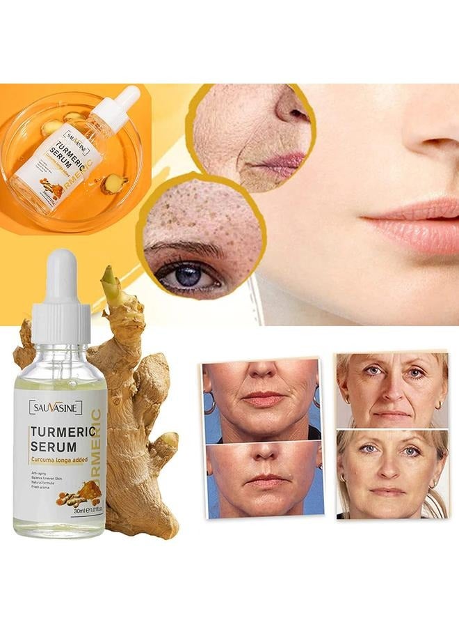 SAUVASINE Turmeric Moisturizing Serum Turmeric Dark Spot Corrector Essential Oil Face Serum Bright Skin Face Whitening Serum - Image 5