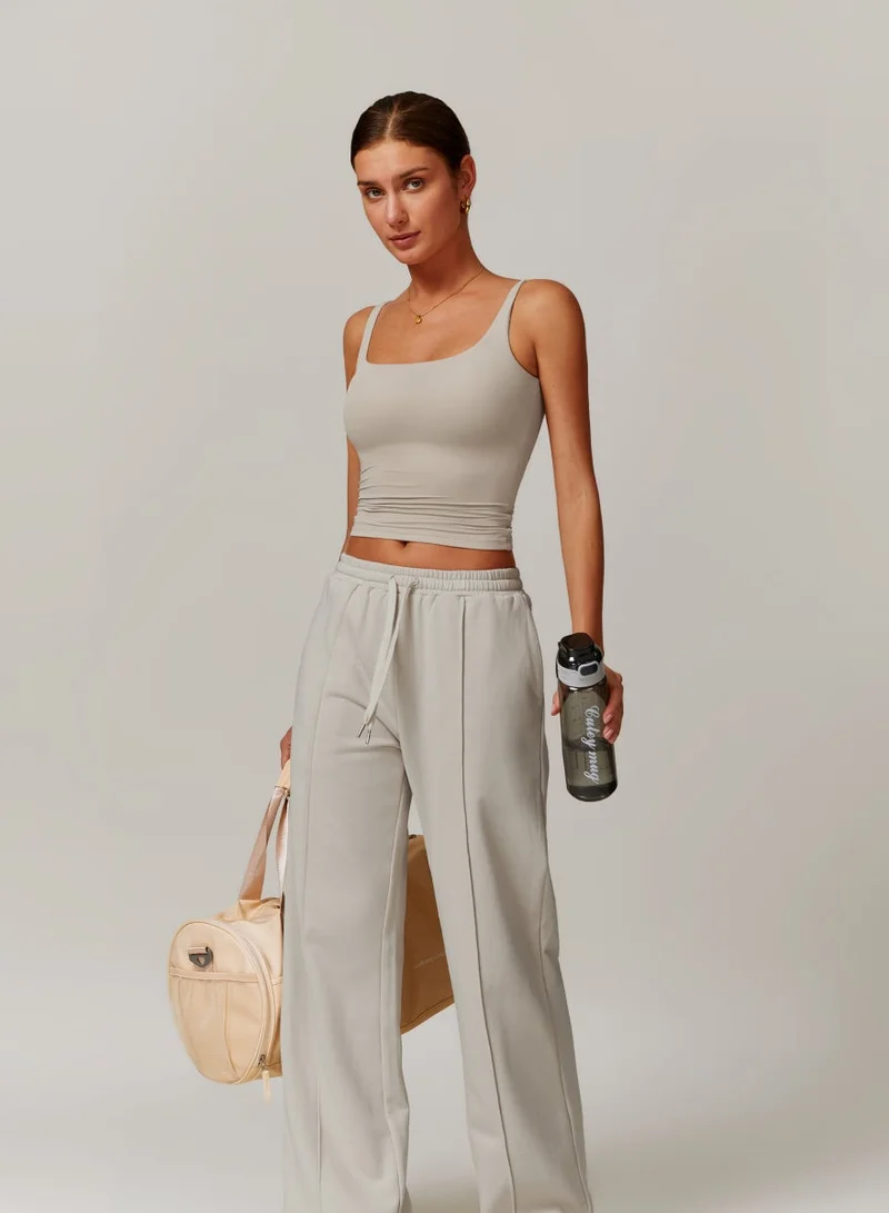 KAWN.YOGA Ivory Beige Womens Square Neckline Cami Top for Women | Best Price UAE