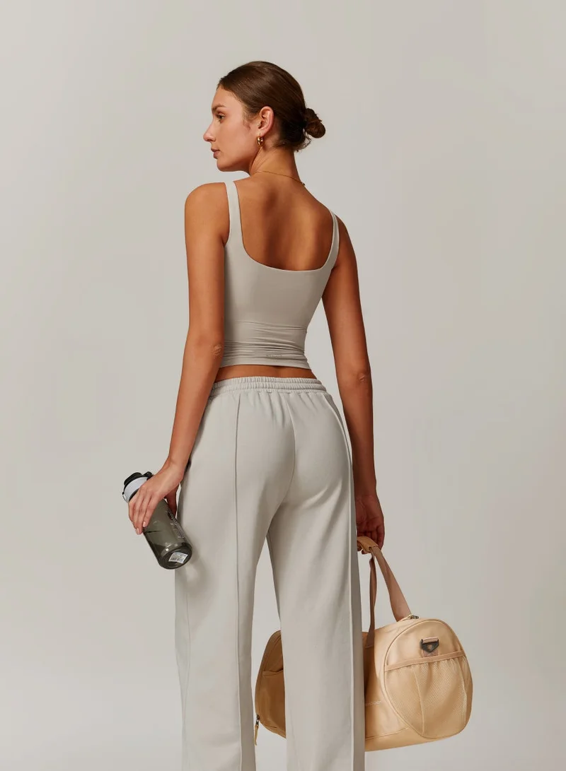 KAWN.YOGA Ivory Beige Womens Square Neckline Cami Top for Women | Best Price UAE