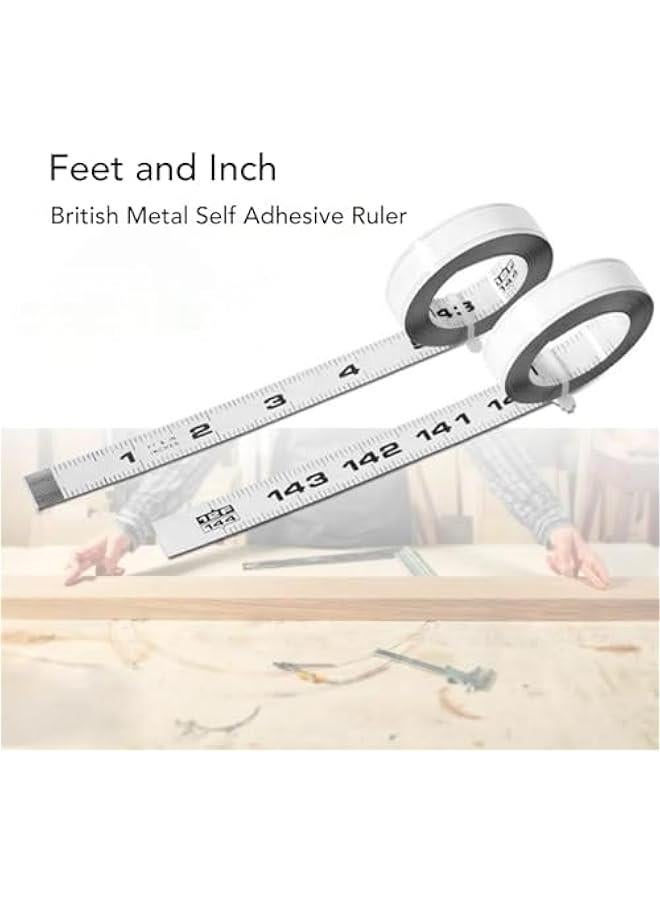 Self Adhesive Measure Tape, 4FT 48 Inch, Left to Right Reading, Cuttable Adhesive Measuring Ruler for Work Bench, Saw Tables Made of Carbon Steel  - Image 2