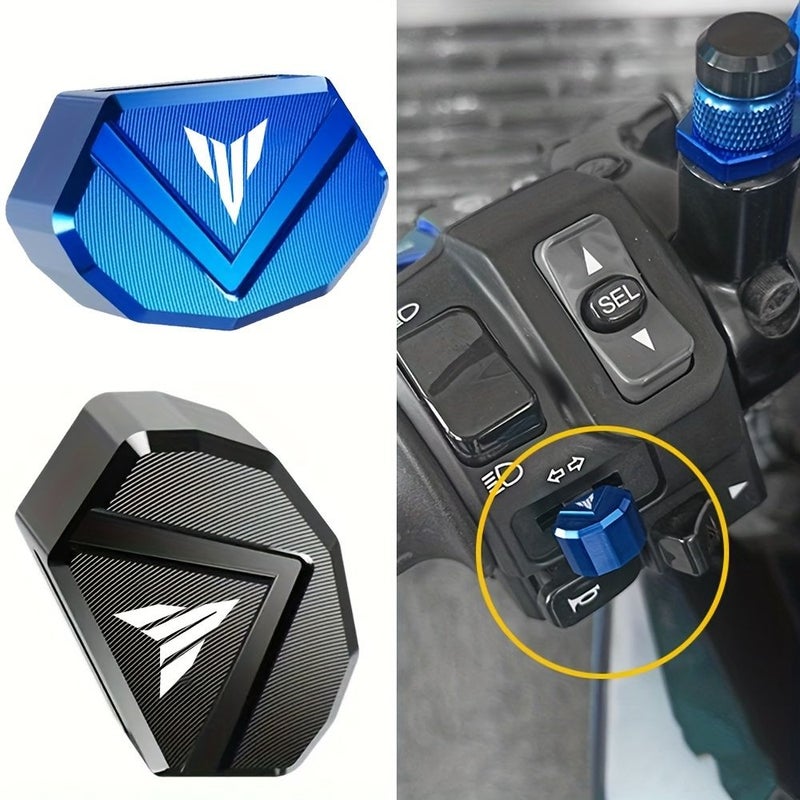LED Turn Signal Switch Button Cap Cover Set Grey For Yamaha MT Series FZ Adjustable - Image 1