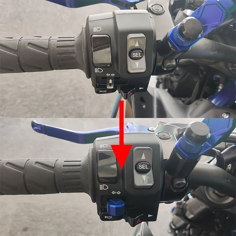 LED Turn Signal Switch Button Cap Cover Set Grey For Yamaha MT Series FZ Adjustable - Image 4