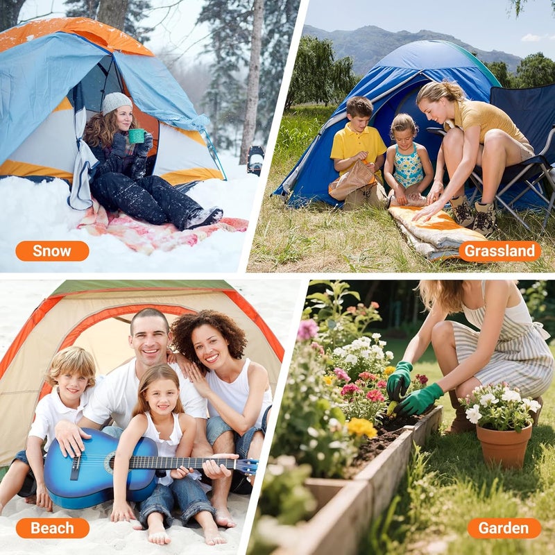 Hikemax 15 Pack Plastic Spiral Tent Stakes - 10 Inch Heavy Duty Screw-in Sand Anchors Pegs - Windproof Plastic Ground Anchor Stakes for Secure Tents, Inflatables, Canopies, Tarps, Garden Structures - Image 5