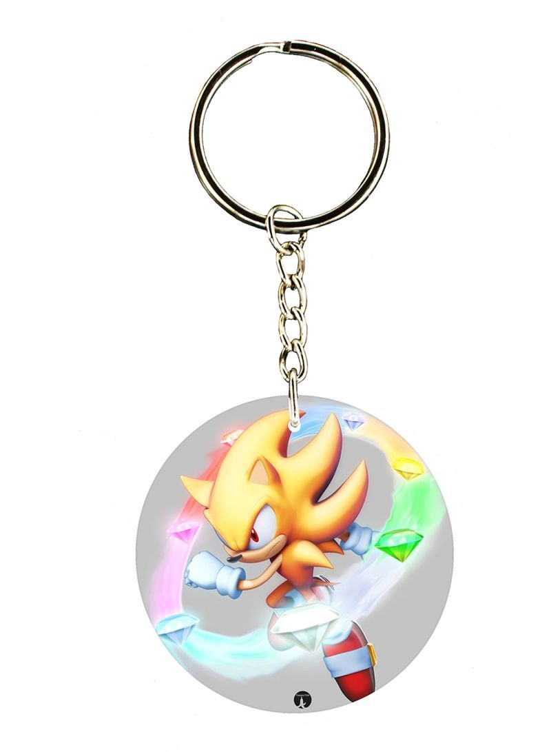 Sonic Double Side Printed Keychain