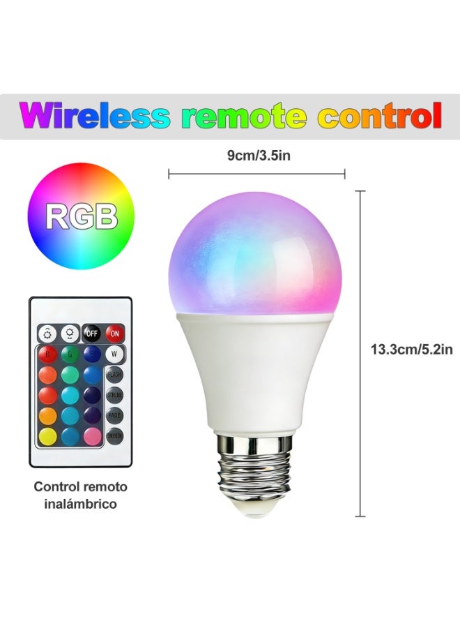 DYSWEI RGB LED Bulb with Remote Control, 16 Colors, Dimmable, for Home and Decoration - Image 5