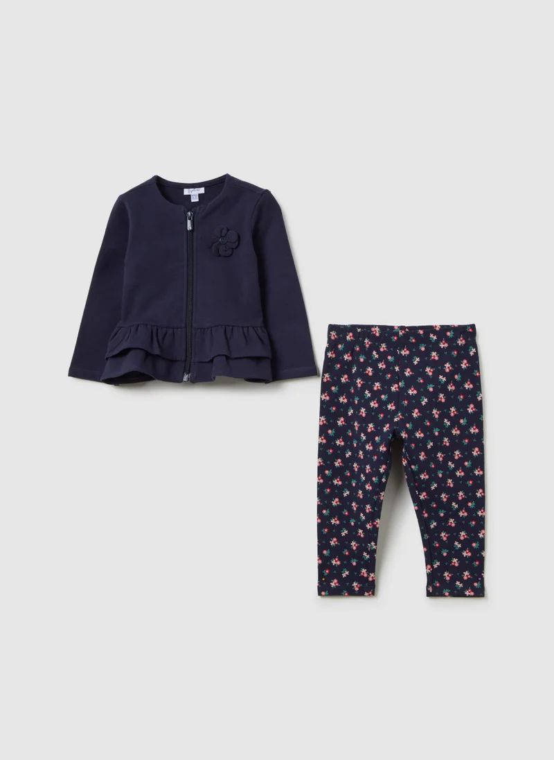 او في اس BLUE COTTON GIRL'S OUTFIT, REGULAR FIT