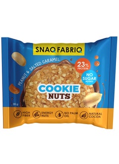 Snaq Fabriq Protein Cookie Nuts with Peanut & Salted Caramel High Fiber 12x35g  - Image 2