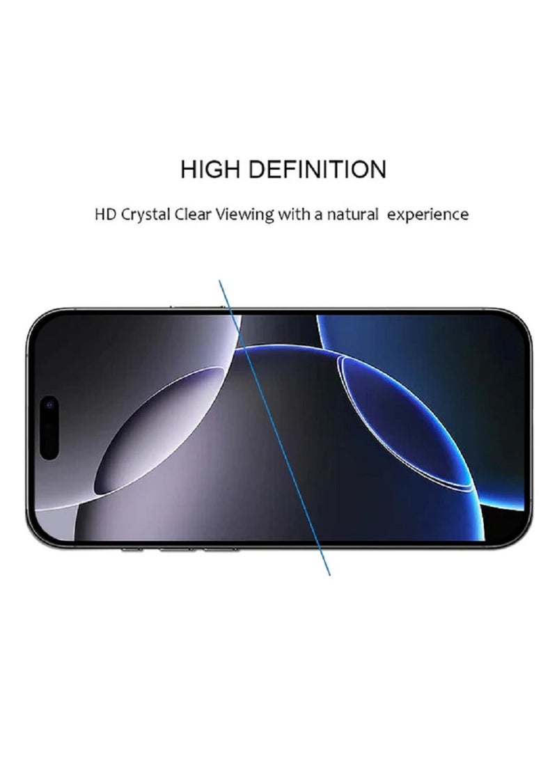 IPhone 16 Pro Max 9H Deer ESD Anti Static Tempered Glass Screen Protector With Back Frame