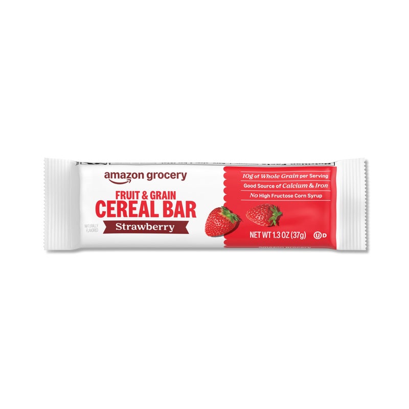 Amazon Grocery, Fruit & Grain Cereal Bars, Strawberry, 10.4 Oz, 8 Ct (Previously Happy Belly, Packaging May Vary) - Image 4