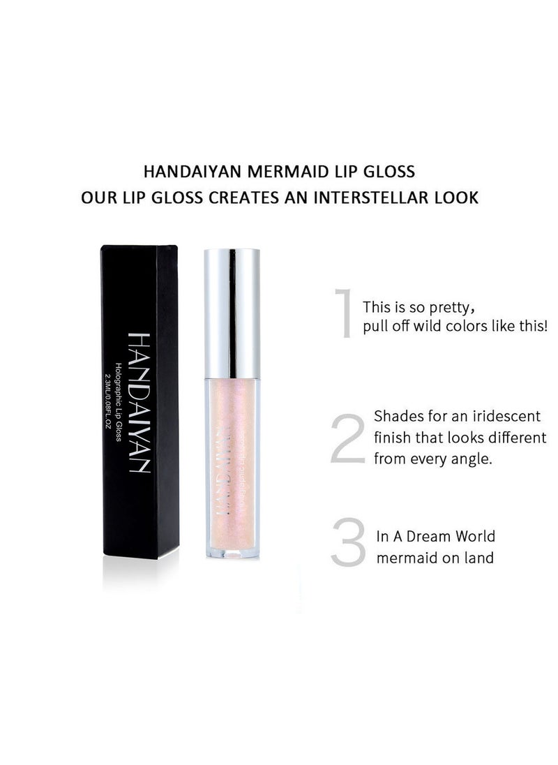 Handaiyan Lip Gloss Plumper Hyaluronic Acid High Shine Super Shine Non-Sticky Color Lips Stain Oil Liquid Lipstick Glaze Glitter Lifter Long Lasting Waterproof Moisturizing for Women Girls  - Image 4