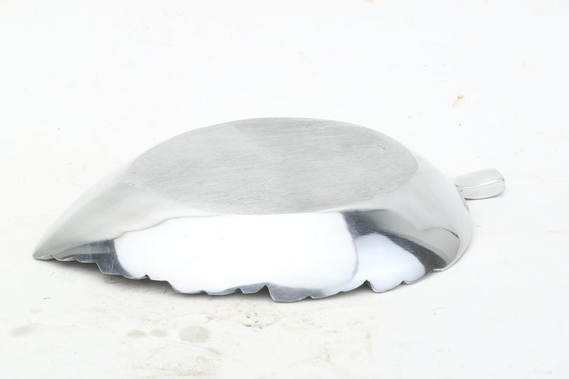 Pure Source India Leaf Design Aluminum Agarbatti Stand 7 x 5 inch Silver for Home Temple Office Decorative Use - Image 4