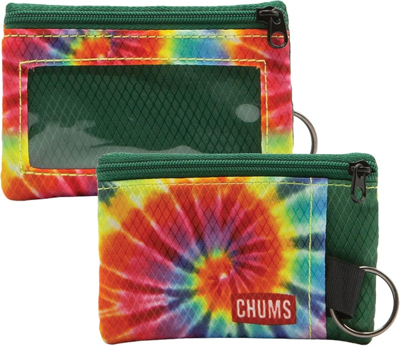 CHUMS Surfshorts Wallet - Lightweight Slim Wallet w/RFID Blocking Card - Zippered, Minimalist Wallet w/Key Ring - Patterns - Image 1