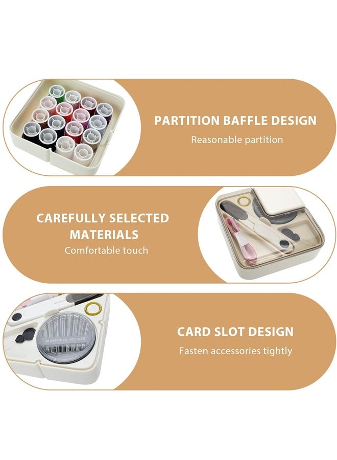 HOMESTAR Mini Sewing Kits Box for Adults & Kids, Small Sewing Accessories and Supplies for Beginners with Needles, Threads, Scissors, Measure Tape, Suitable for Travel, Home, School and DIY Gift - Image 3