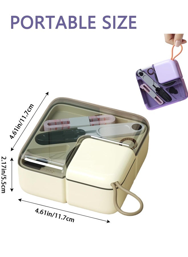 HOMESTAR Mini Sewing Kits Box for Adults & Kids, Small Sewing Accessories and Supplies for Beginners with Needles, Threads, Scissors, Measure Tape, Suitable for Travel, Home, School and DIY Gift - Image 4