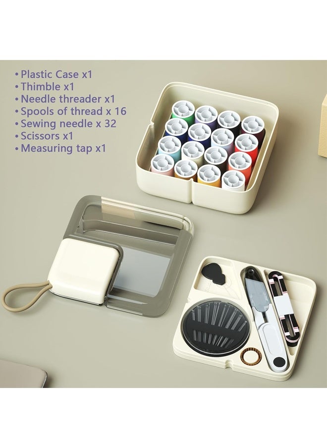 HOMESTAR Mini Sewing Kits Box for Adults & Kids, Small Sewing Accessories and Supplies for Beginners with Needles, Threads, Scissors, Measure Tape, Suitable for Travel, Home, School and DIY Gift - Image 5