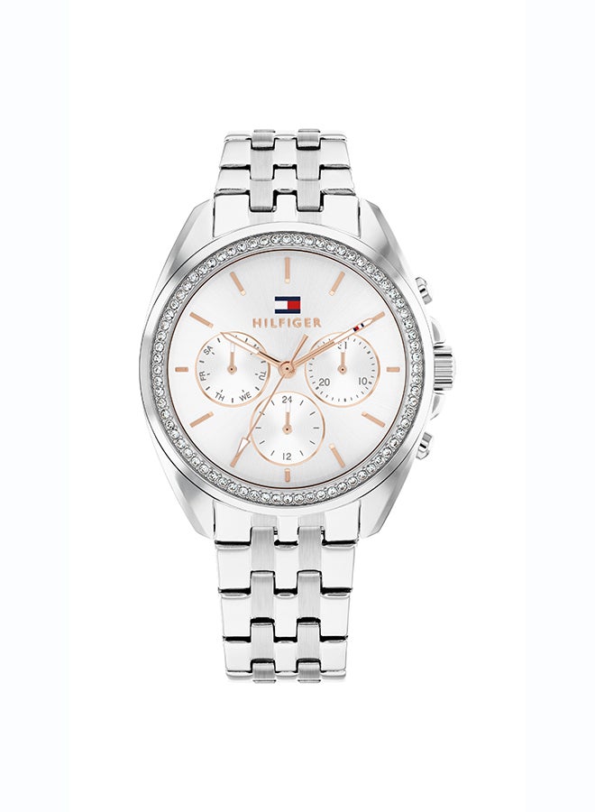 Tommy Hilfiger Women's Quartz Watch with Silver Dial and Stainless Steel Bracelet - 1782802