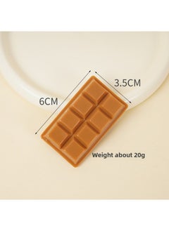 Generic Simulation Chocolate Fake Food Toy PVC Simulation Snacks Key Chain Valentine's Day Small Gift Bag Pendant-Color:Milk Coffee Color Chocolate-no Deduction-Size:If You Need To Add A Keychain, Click On The Bottom Button Changing Option  - Image 1