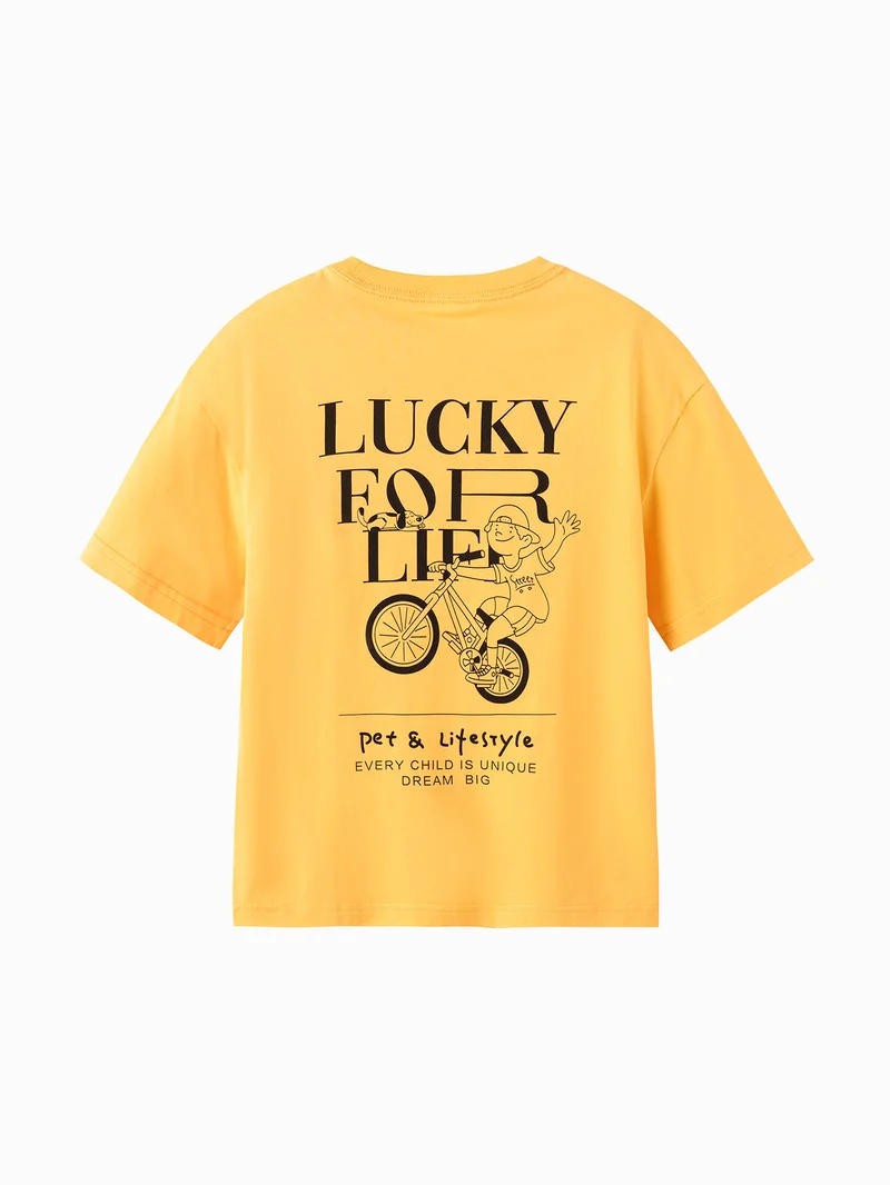 بالابالا Kids Boys Round neck short-sleeved T-shirt