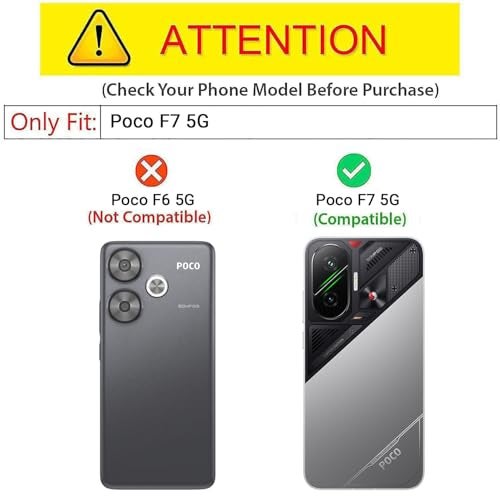 Kapa Hawkeye Clear Slim Tough Back Cover for Poco F7 5G | Camera Lens Protector Anti Yellow Shockproof Clear Hybrid Case Cover (Black Sides) - Image 2
