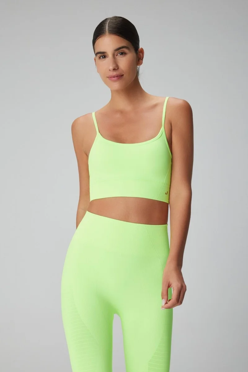 جيرف Gela Adjustable Strap Sport Bra Neon Green