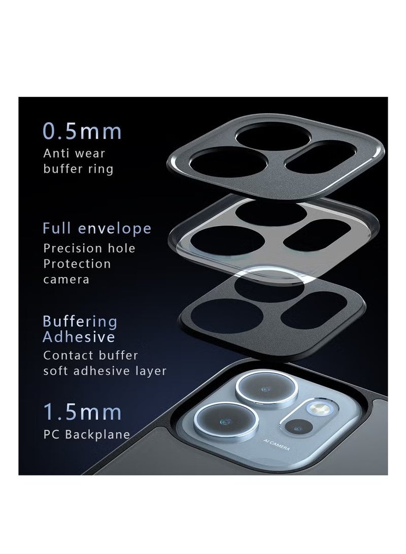 Case for OPPO Reno14 F 5G, Frosted Translucent Back Protective Slim Phone Cover, Anti-Fingerprints, Anti-Fall Drop Protection, Shockproof Case for OPPO Reno14 F 5G (Black) - Image 5