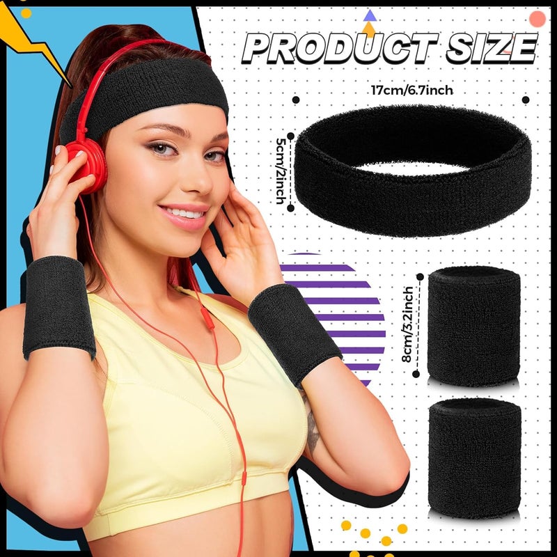 Luckam مجموعة إكسسوارات أزياء النيون من الثمانينات، جورب فضفاض، رباط رأس، سوار للمعصم، للنساء والفتيات في حفلات الكوسبلاي - Image 2