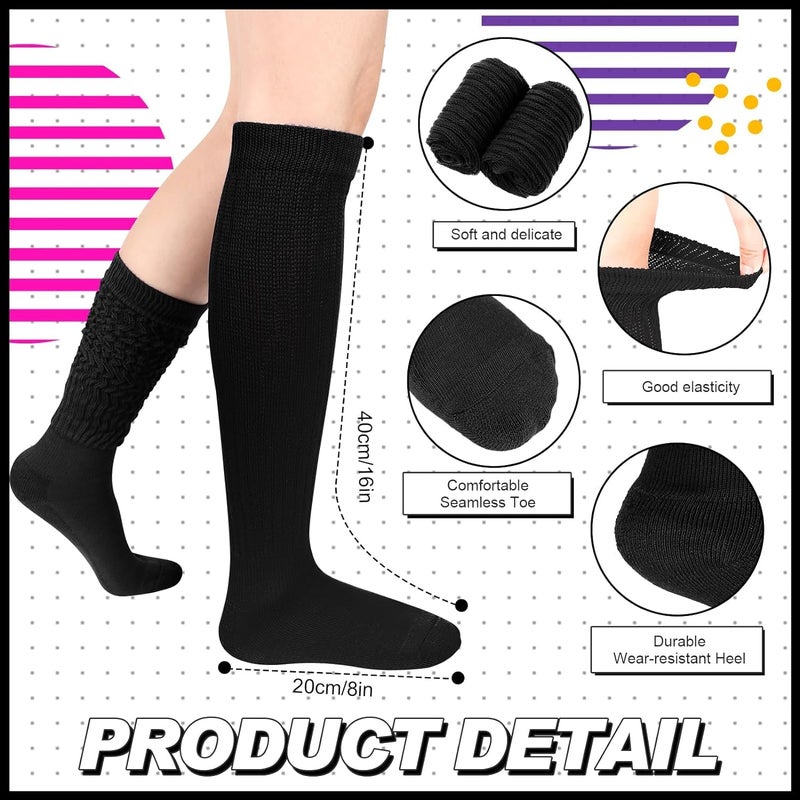 Luckam مجموعة إكسسوارات أزياء النيون من الثمانينات، جورب فضفاض، رباط رأس، سوار للمعصم، للنساء والفتيات في حفلات الكوسبلاي - Image 3