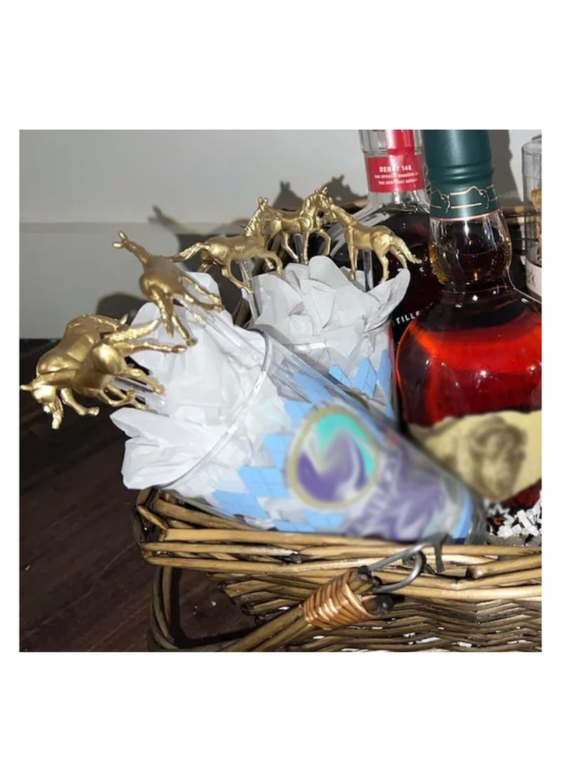 KASTWAVE 6 Pieces Kentucky Derby Horse Drink Stirrers, Reusable Cocktail Coffee Stirrers, Swizzle Sticks, Derby Decorations, for Parties,Weddings & Bar Events  - Image 4