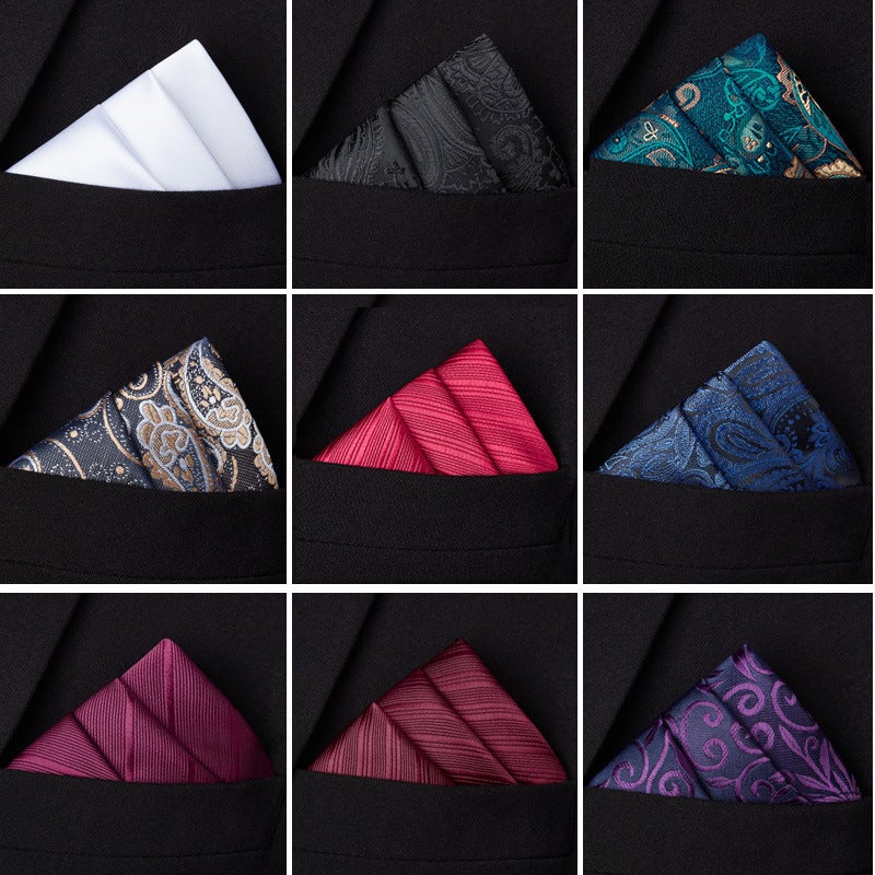 Men'S Suit Pocket Square Men'S Shirt Handkerchief Formal Suit Chest Scarf Small White - Image 2