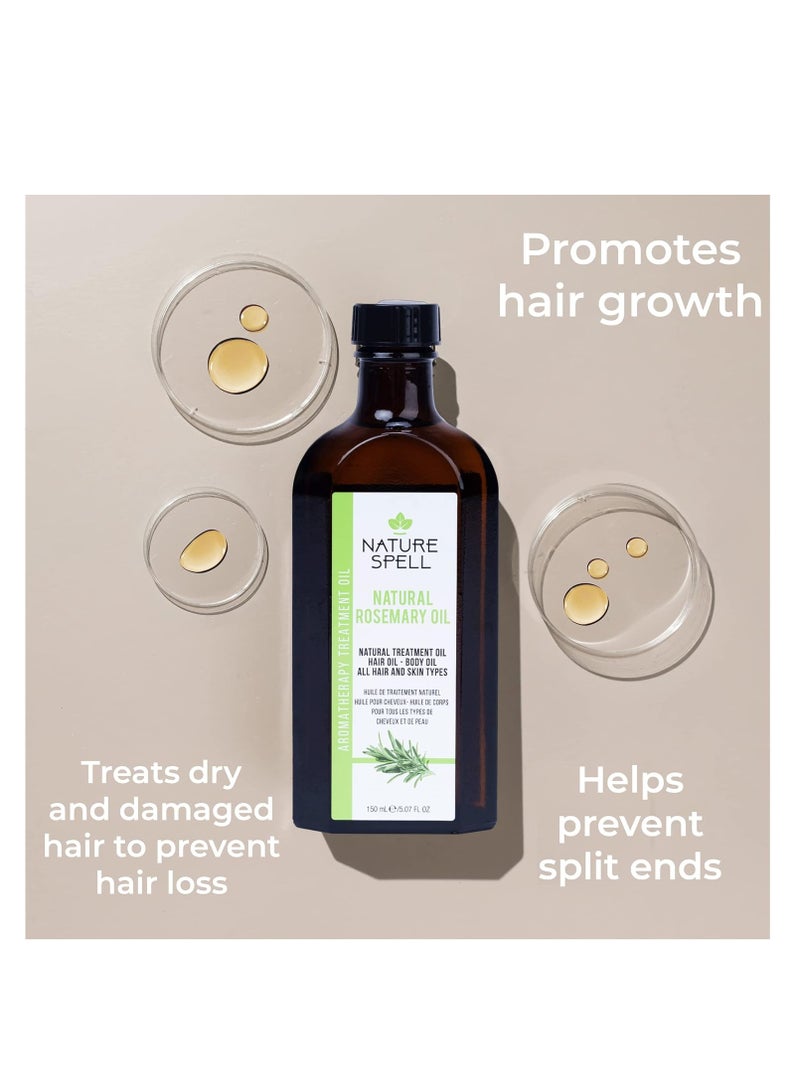 نايتشر سبيل زيت إكليل الجبل للشعر والبشرة من Nature Spell – لنمو الشعر – 150 مل - Image 2