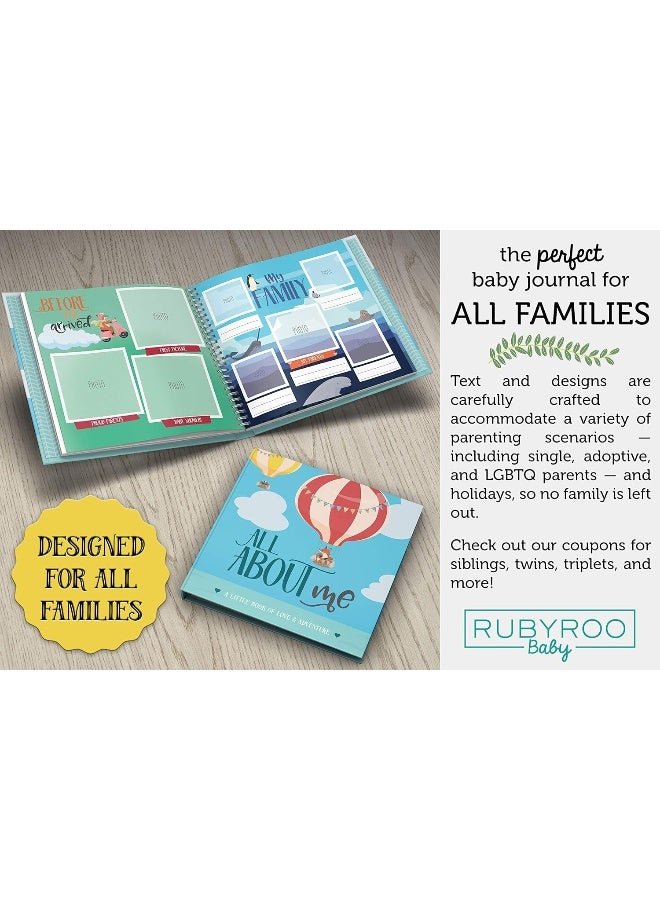 RubyRoo Baby كتاب ذكريات الطفل الأول من روبي رو + دفتر يوميات الطفل - Image 4