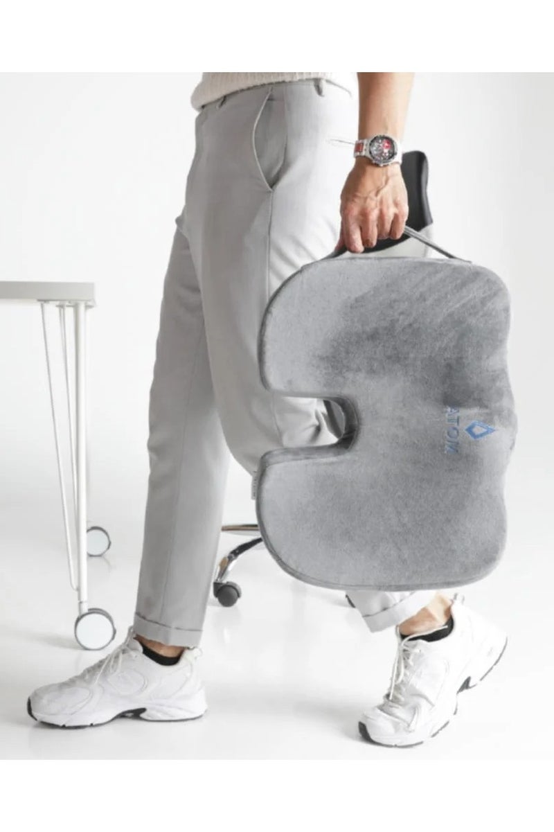 أتوم وسادة مقعد من أتوم - رمادي - Image 2