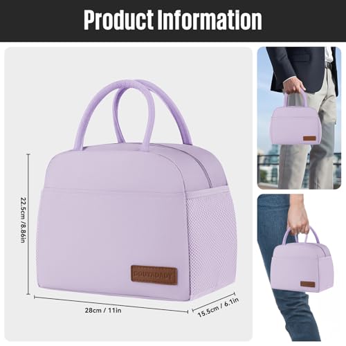 douyadady Lunch Bag WomenMen Lunch Box WomenMen Lavender - Image 3