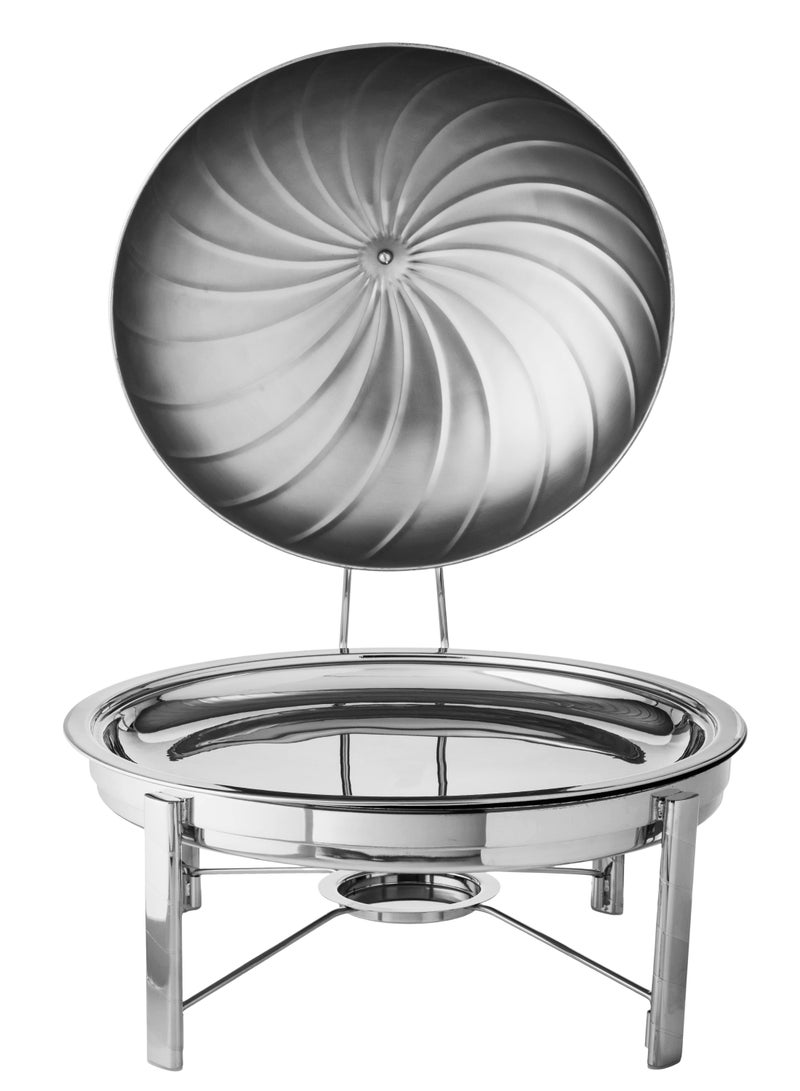 Dania 50cm Stainless Steel Buffet Warmer with Silver Lid  - Image 2