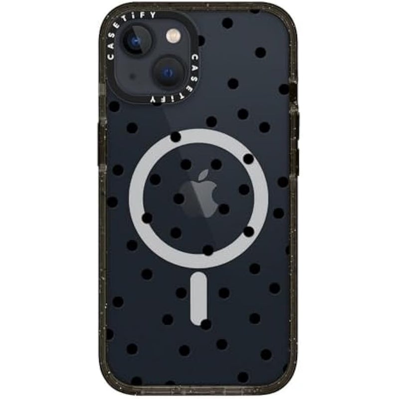 CASETIFY Impact iPhone 13 Case 【4X Military Grade Drop Tested / 8.2ft Drop Protection/Compatible with Magsafe】 - Chaotic Charm - Clear Black - Image 3