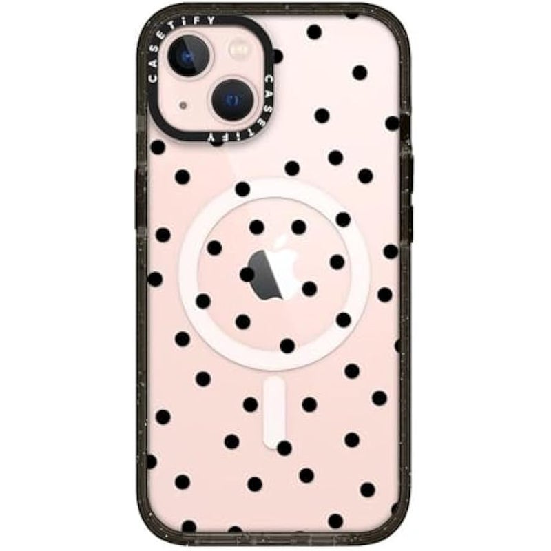 CASETIFY Impact iPhone 13 Case 【4X Military Grade Drop Tested / 8.2ft Drop Protection/Compatible with Magsafe】 - Chaotic Charm - Clear Black - Image 1